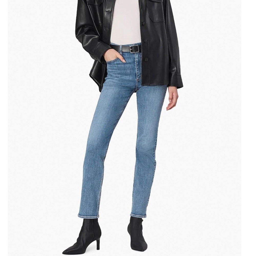 Rag & Bone‎ Flexi Wren Stretch Slim-Fit High-Waisted Jeans Mack Wash 27 Staple
